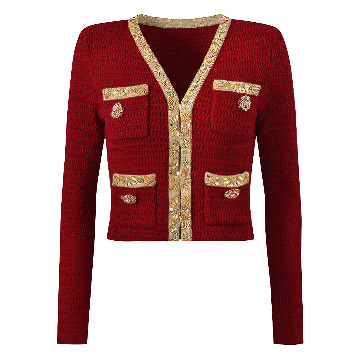 High Quality Fashion Knitted Sequin Bead Cardigans