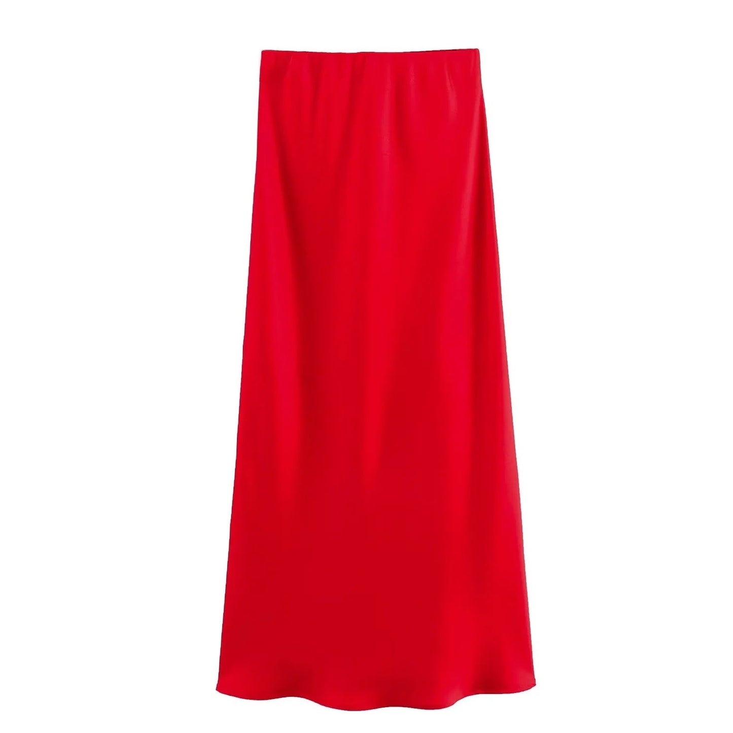 Women's Summer French Fashion Silk Satin Texture Skirts