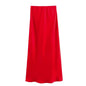 Women's Summer French Fashion Silk Satin Texture Skirts