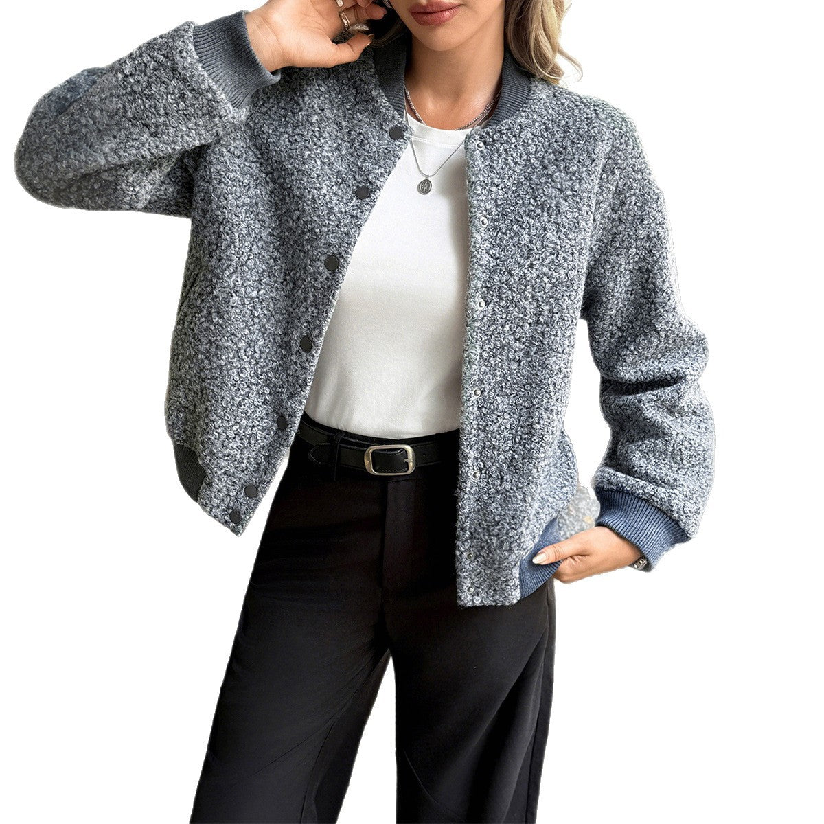 Women's Glamorous Leisure Holiday Button Long-sleeved Coats