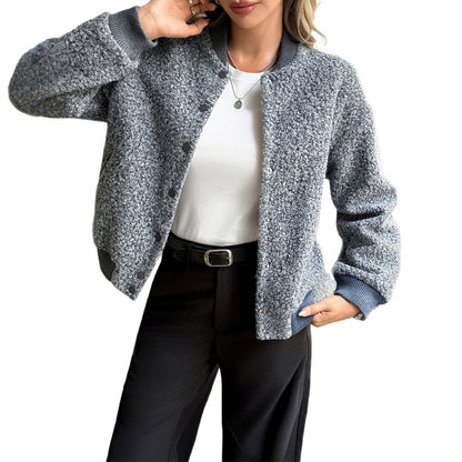 Women's Glamorous Leisure Holiday Button Long-sleeved Coats