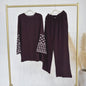 Graceful Turkish Embroidered Wide Leg Two-piece Suits