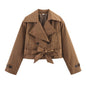 Women's Durable Autumn Fashion Series Belt Coats