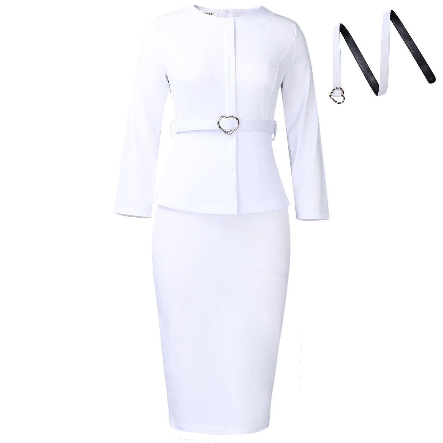 Women's Fashion Round Neck Temperament Ol Pencil Dresses