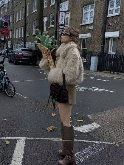 Attractive Pretty Comfortable Faux Fur Outer Coats