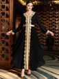Women's Chiffon Irregular Dress Stitching Lace Saudi Clothing