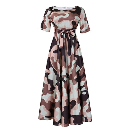Women's Fashion Elegant Tied African Sleeve Large Dresses