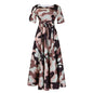 Women's Fashion Elegant Tied African Sleeve Large Dresses