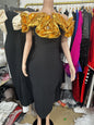 Women's Fashion Large Flower Slim Tube Sleeveless Tight Casual Dresses