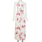Women's Three-dimensional Flower Flexible Ruffled Design Halter Dresses