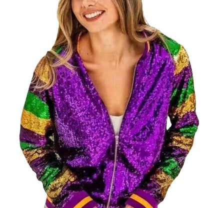 Casual Sequin Sequined Long Sleeve Lively Coats