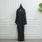 Gorgeous With Dots Robe Headscarf Two-piece Dresses