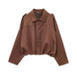 Women's Attractive Suede Texture Effect Bomber Jackets