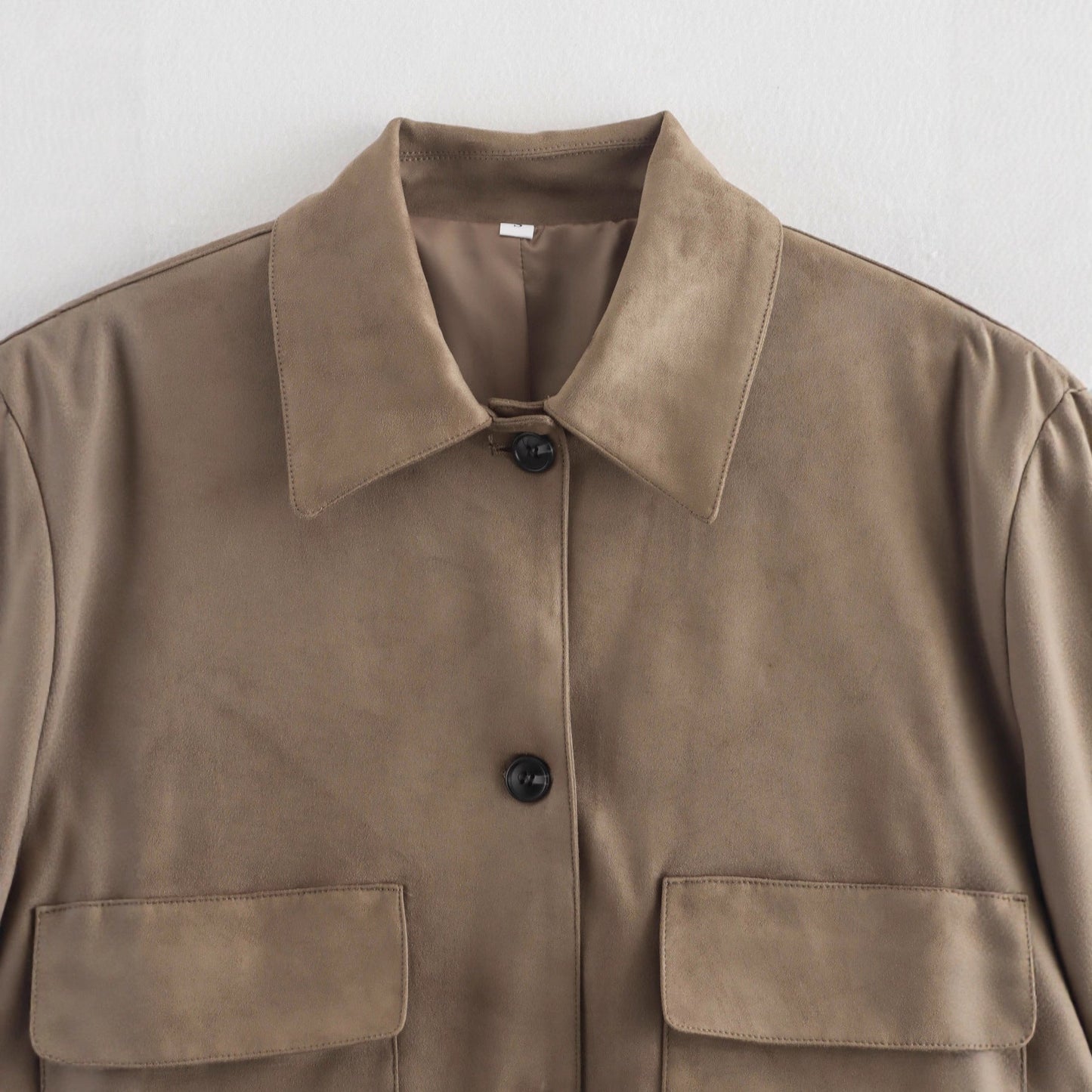 Women's Autumn Fashion Polo Collar Large Mouth Pocket Decoration Jackets