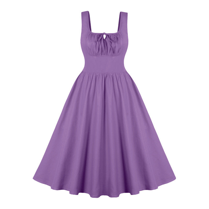 Women's Sleeveless Dress Low-cut Large Plate Autumn Dresses