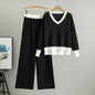 Women's Fashion Loose Casual Pullover Two-piece Set Suits