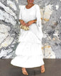 Women's Fashion Wear Temperament Crew Neck Batwing Dresses