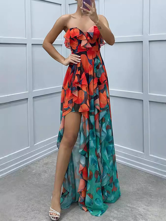 Women's Party Mesh Tube Dress Casual Fashion Dresses