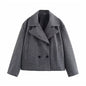Women's Winter Fashion Lapel Long Sleeve Double-breasted Coats