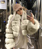 Women's Fur Lapels Imitation Fox Long Sleeve Coats