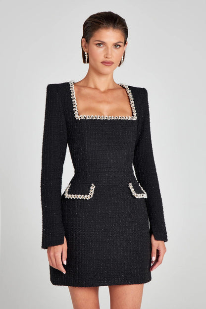 Women's Slim Fit Slimming Long-sleeved Beaded Classic Dresses
