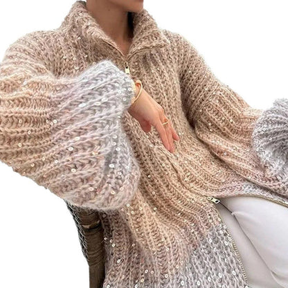 Class Elegant Classic Style Comfortable Sequined Sweaters