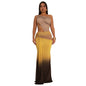 Women's Sexy Waist Gradient Dress Summer Dresses