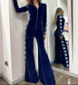 Fashion Veet Stitching Printing Long Sleeve Dresses