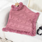 Women's Rex Rabbit Fur Collar Thick Pullover Sweaters