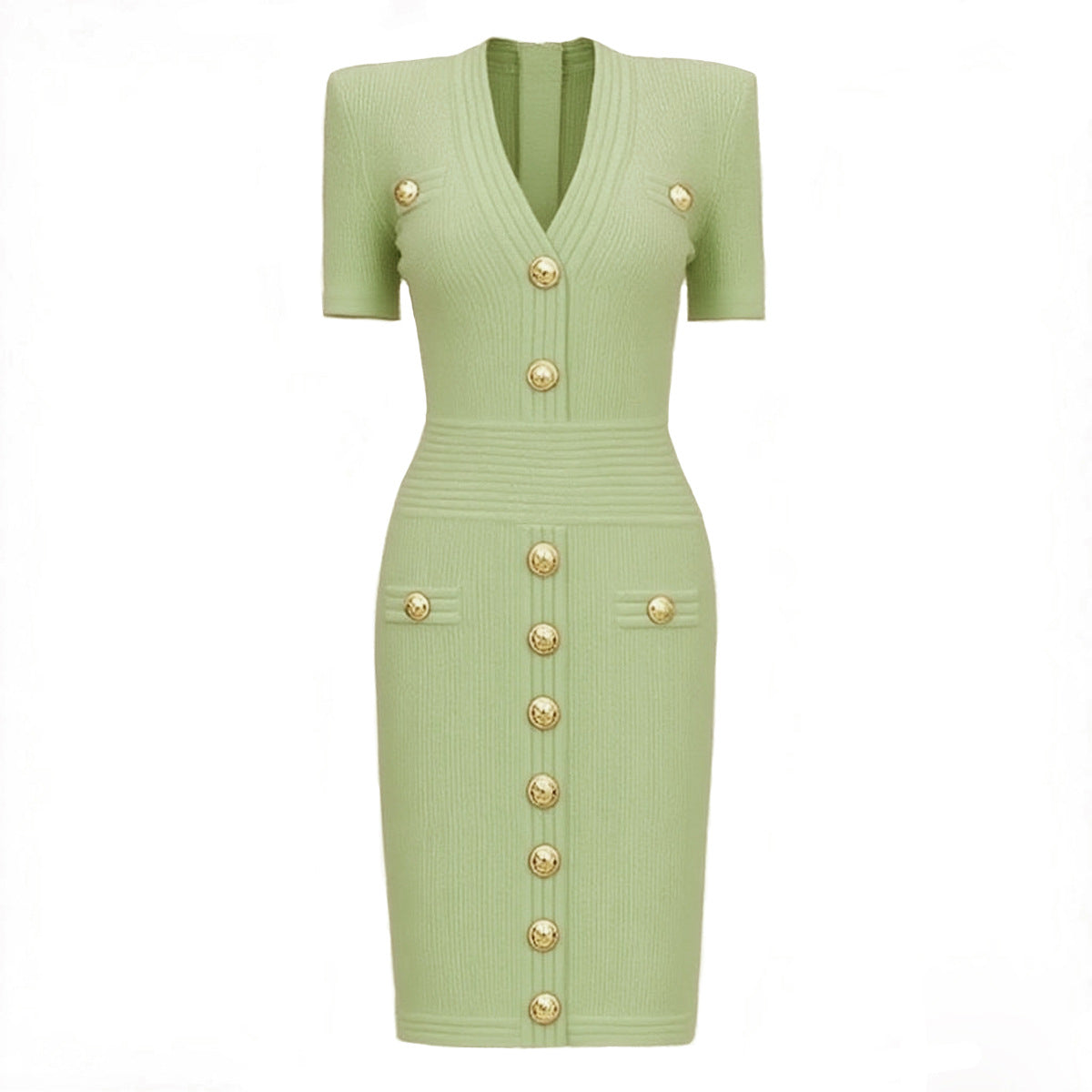 Fashionable Knitted Slim Fit Slimming Sleeve Dresses