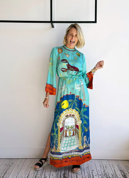 Creative Temperament Leisure Satin Fashion Dress Dresses