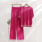 Women's Retro Lazy Style Contrast Color Knitting Suits