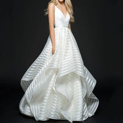 Women's Backless Lace Dress Small Trailing Beautiful Light Wedding Dresses