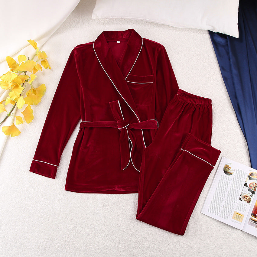 Women's Gold Veet Two-piece Fashion Casual Comfortable Suits