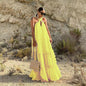 Fashion Halter Three-dimensional Flower Mopping Cake Dresses