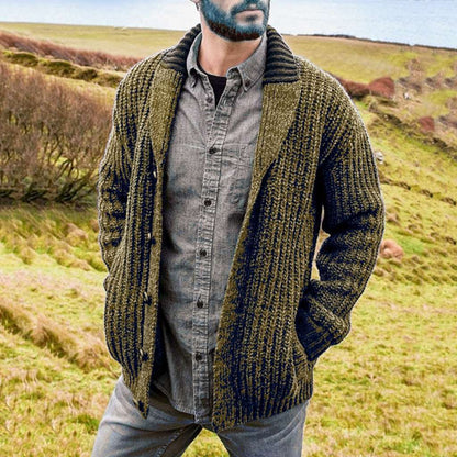 Men's Solid Color Long Sleeve Slim Knit Sweaters