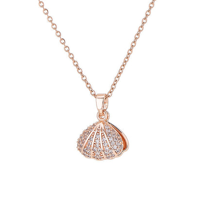 Shell Pearl Female Platinum Singapore Simple Style Necklaces