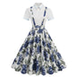 Women's Elegant College Polka Dot Graphy Large Swing Dress Dresses