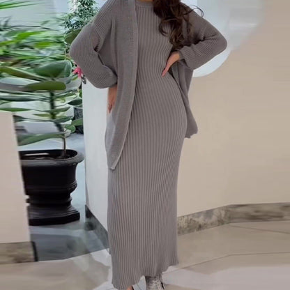 Casual Round Neck Slim Fit Idle Style Cardigans