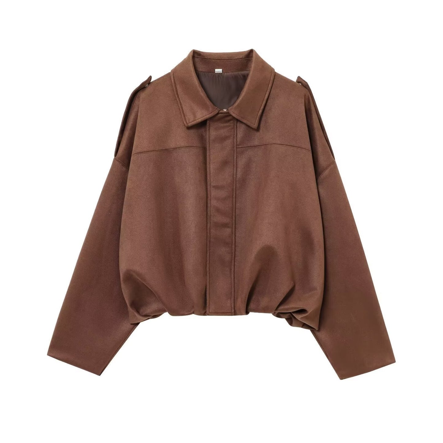 Women's Attractive Suede Texture Effect Bomber Jackets