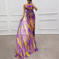 Women's Chiffon Floral Print Slit Dress Casual Dresses