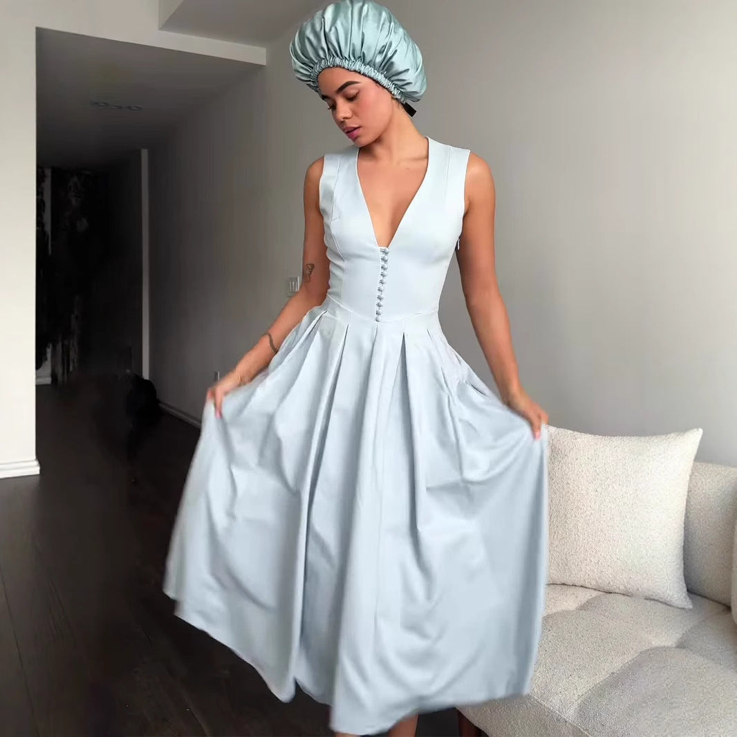 Women's Spring Fresh Soft Elegant Sleeveless Sexy Dresses