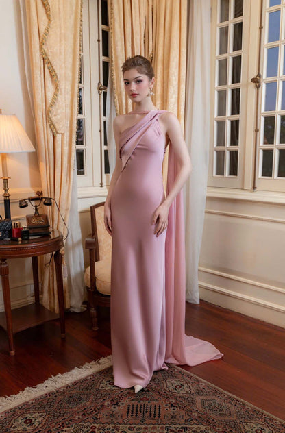 Women's Satin Dress Fishtail Banquet Slimming Elegant Dresses