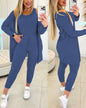 Women's Dressing Gown Round Neck Solid Color Suits