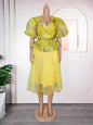 Puff Sleeve Elegant Dress African Printed Dresses