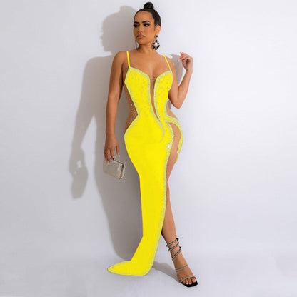 Pretty Classic Sexy Rhinestone Strap Dress Suits