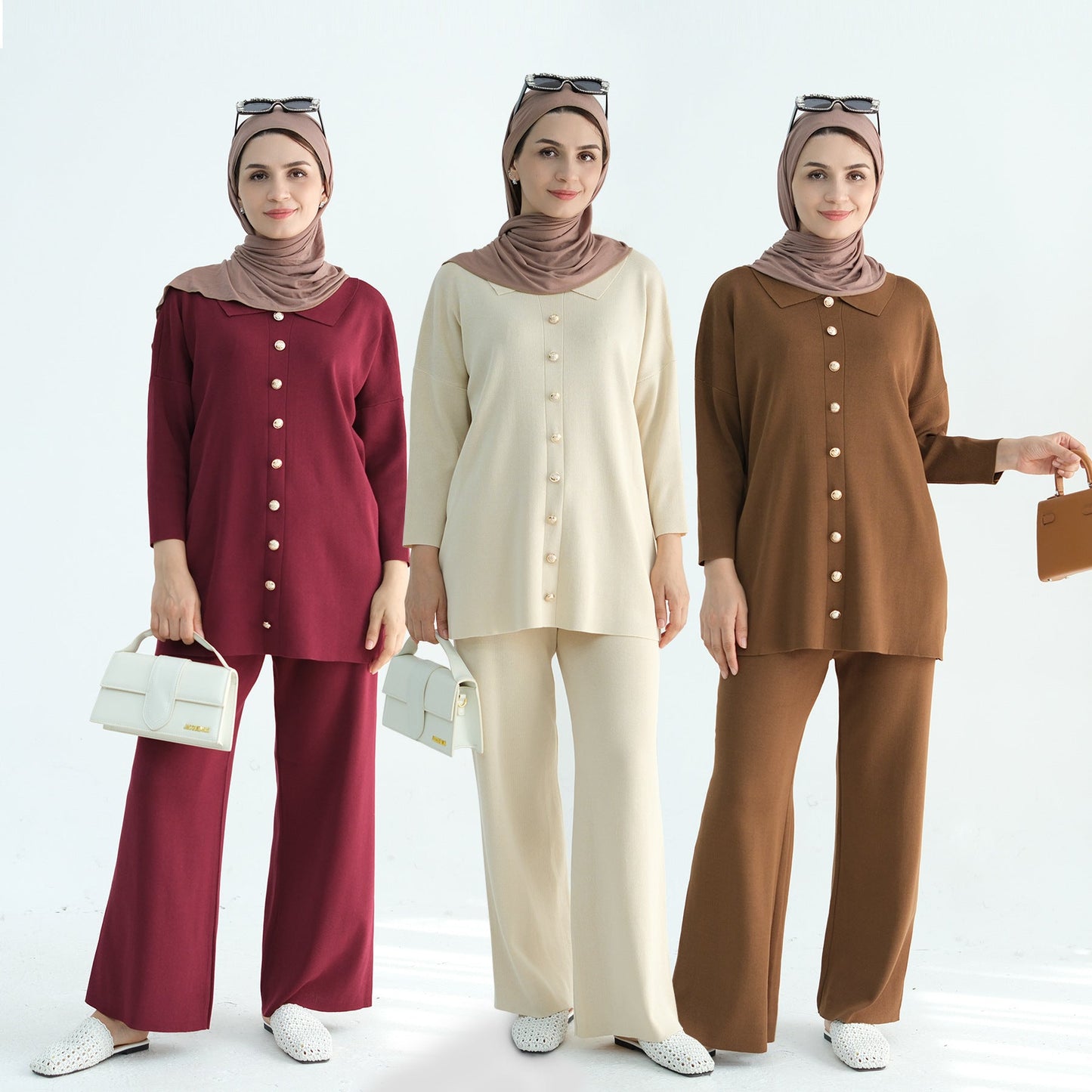 Thickened Knitting Loose Wide Leg Trousers Sweaters