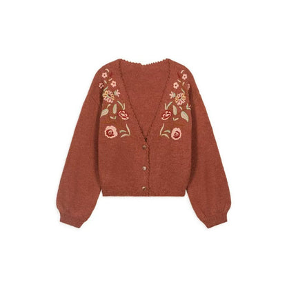 Embroidered Hand Crocheting Lace Knitted With Cardigans