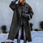 Women's Long Woolen Color Temperament Commute No Coats