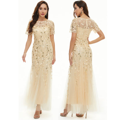 Dress Embroidered Sleeve Slim Bridesmaid Summer Shorts